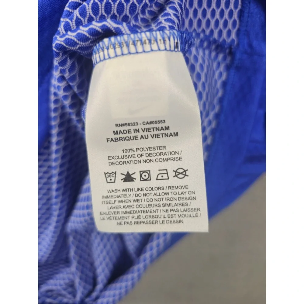 Nike Golf Polo Men 2XL Blue NWT Dri-FIT Hex Textured AH6266-480 Embroidered